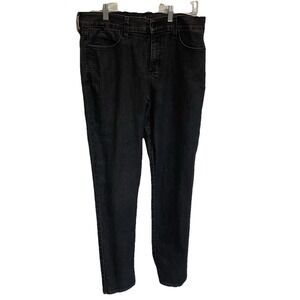 NYDJ Not Your Daughters Jeans Size 12 Alina Legging Lift Tuck Dark Wash Denim